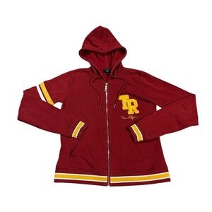 True Religion Collegiate Zip‎ Hoodie Red and Yellow Size XS